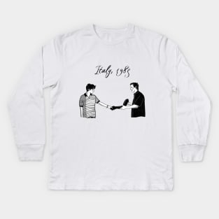 Italy 1983, Call me by your name, Hand shaking Kids Long Sleeve T-Shirt